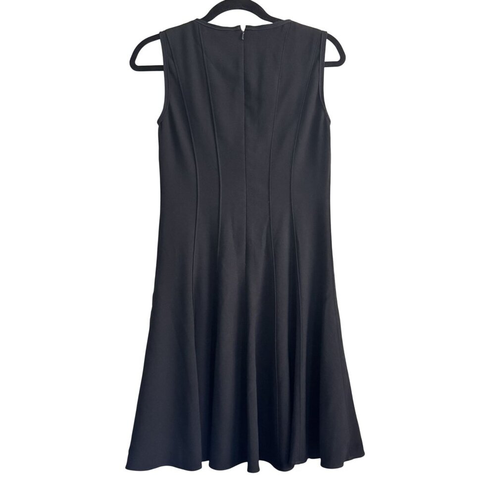 Elie Tahari Women's Patti Block Fit & Flare Mesh Sleeve Cocktail Dress Size 2 - Picture 2 of 9